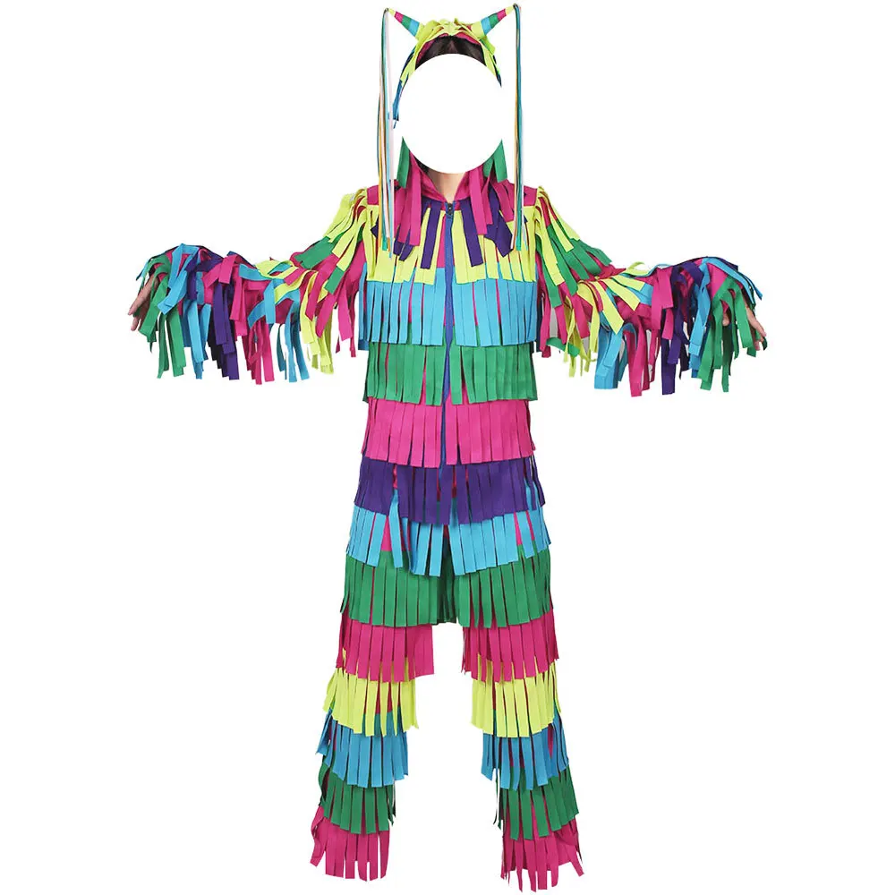 Hot selling Mexican Easter egg festival pinata jumpsuit cosplay Halloween carnival cosplay costume
Hot selling Mexican Easter egg festival pinata jumpsuit cosplay Halloween carnival cosplay costume
