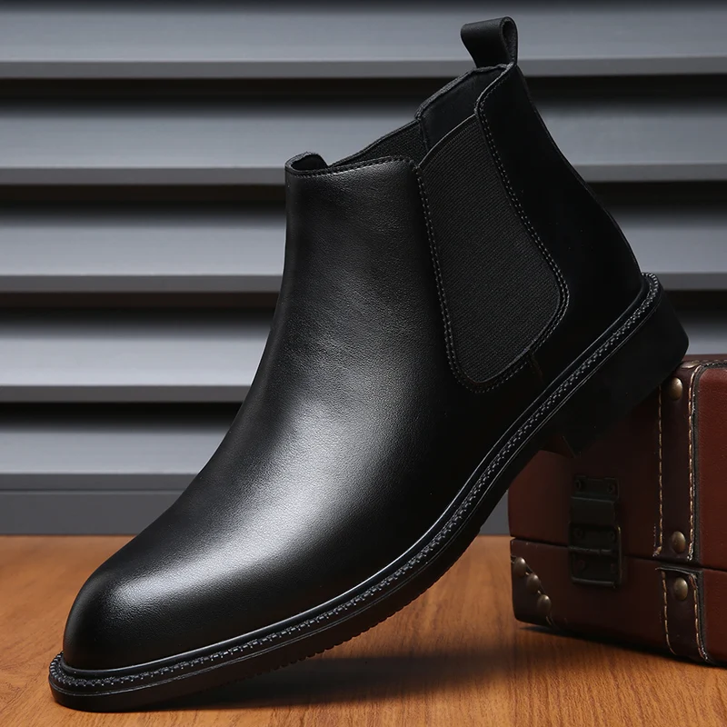 2024 Luxury British Style Men's Brand New Comfortable High Top Boots Autumn Korean Version Pointed Elegant Mid Top Chelsea Boots
2024 Luxury British Style Men's Brand New Comfortable High Top Boots Autumn Korean Version Pointed Elegant Mid Top Chelsea Boots
