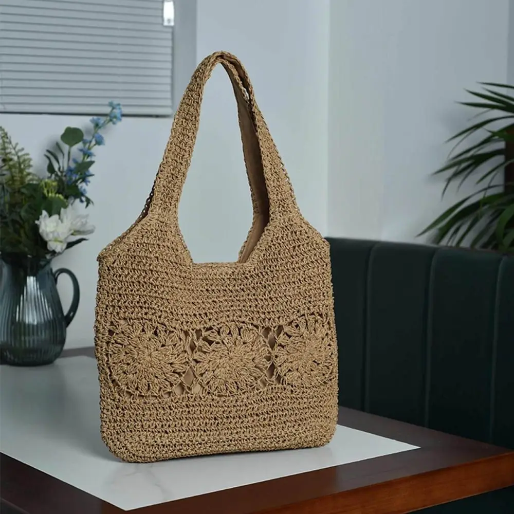 Fashion Woven Women Shoulder Bag Large Capacity Summer Beach Straw Bags Bohemian Hollow Tote Purses Ladies Tote Purses
Fashion Woven Women Shoulder Bag Large Capacity Summer Beach Straw Bags Bohemian Hollow Tote Purses Ladies Tote Purses