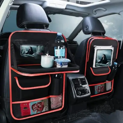 Tumecos 2Pc Car Seat Organizer w/ Tablet Holder & Kick Mats - Black/Red
Tumecos 2Pc Car Seat Organizer w/ Tablet Holder & Kick Mats - Black/Red