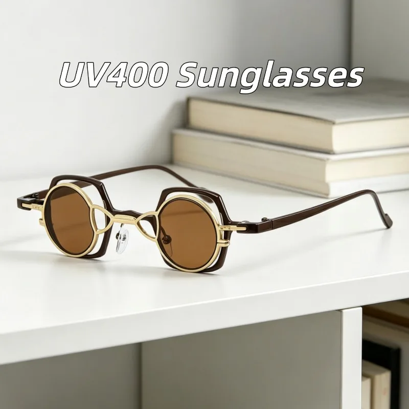 Unisex New High Quality Comfortable Round Metal Frame UV400 Sunglasses Outdoor Fishing Travel Sports Trendy Anti-UV Eyeglasses
Unisex New High Quality Comfortable Round Metal Frame UV400 Sunglasses Outdoor Fishing Travel Sports Trendy Anti-UV Eyeglasses