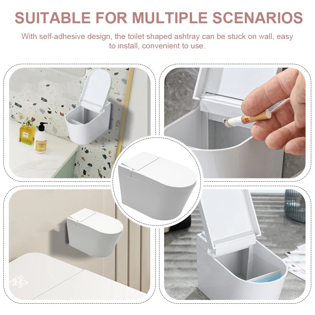 Toilet Shaped Ashtray ABS Plastic Wall Mountable Windproof Cigarette Ashes Holder Bathroom Smoke Gift Compartment Design Easy
Toilet Shaped Ashtray ABS Plastic Wall Mountable Windproof Cigarette Ashes Holder Bathroom Smoke Gift Compartment Design Easy