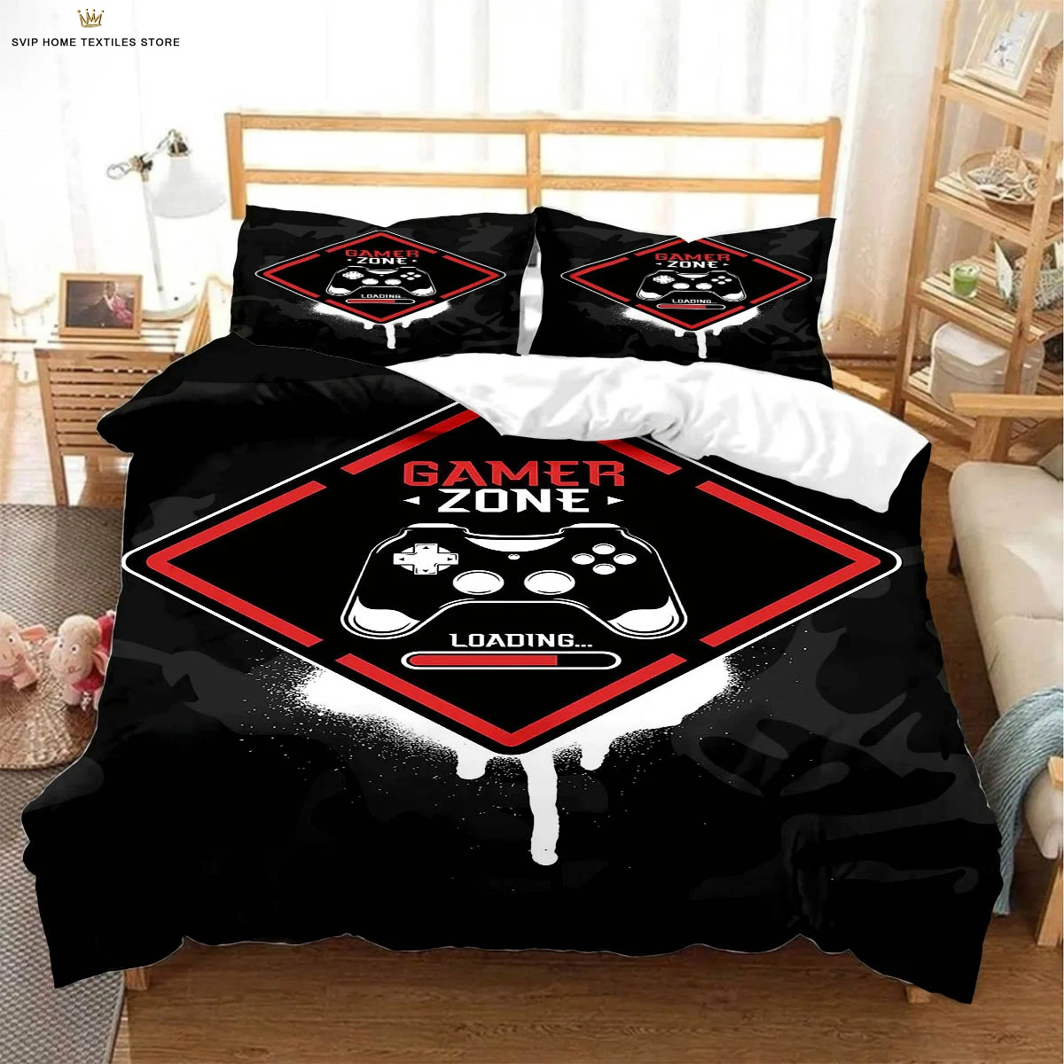 E-Sports Game Controller 3d Printed Quilt Cover 100% Polyester Bedding Set Quilt Cover Pillowcase Three-Piece Set
E-Sports Game Controller 3d Printed Quilt Cover 100% Polyester Bedding Set Quilt Cover Pillowcase Three-Piece Set
