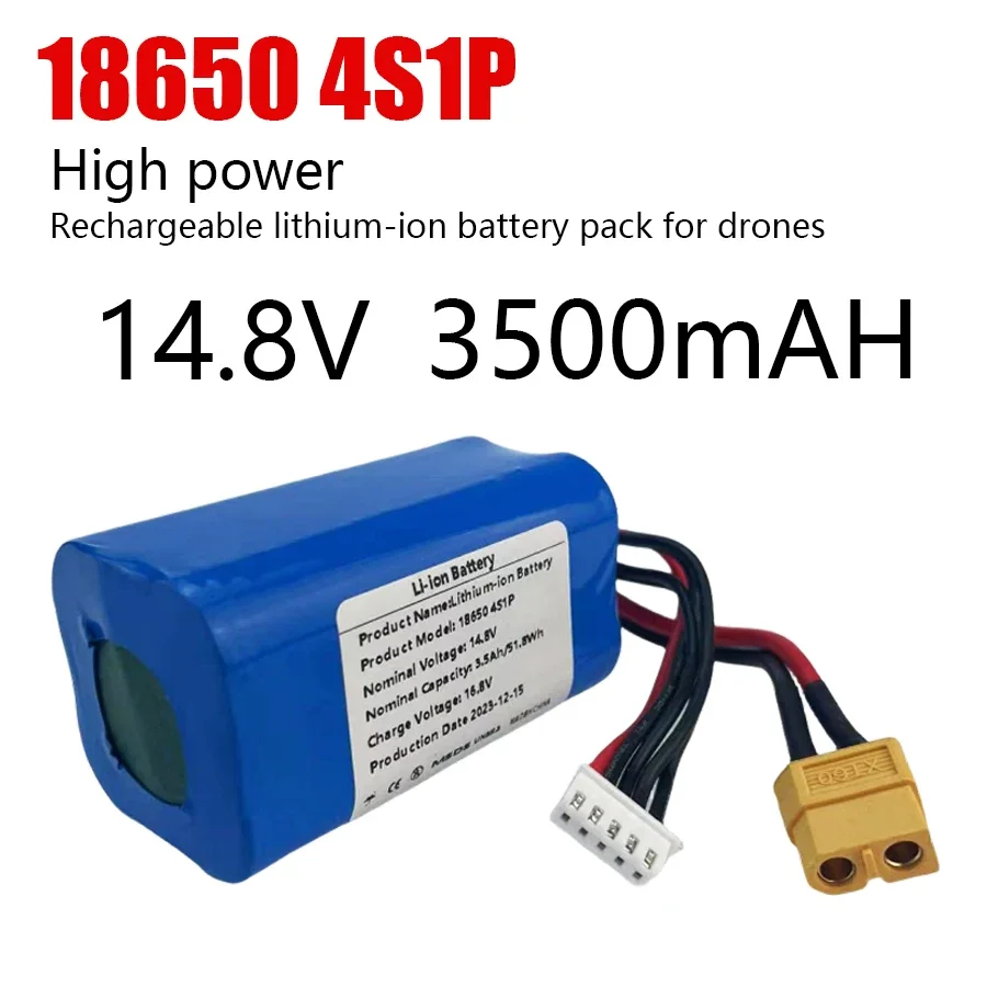 4S1P 14.8V 3500mAh large capacity rechargeable lithium-ion battery for various RC aircraft quadcopter engines, etc. XH2.54
4S1P 14.8V 3500mAh large capacity rechargeable lithium-ion battery for various RC aircraft quadcopter engines, etc. XH2.54