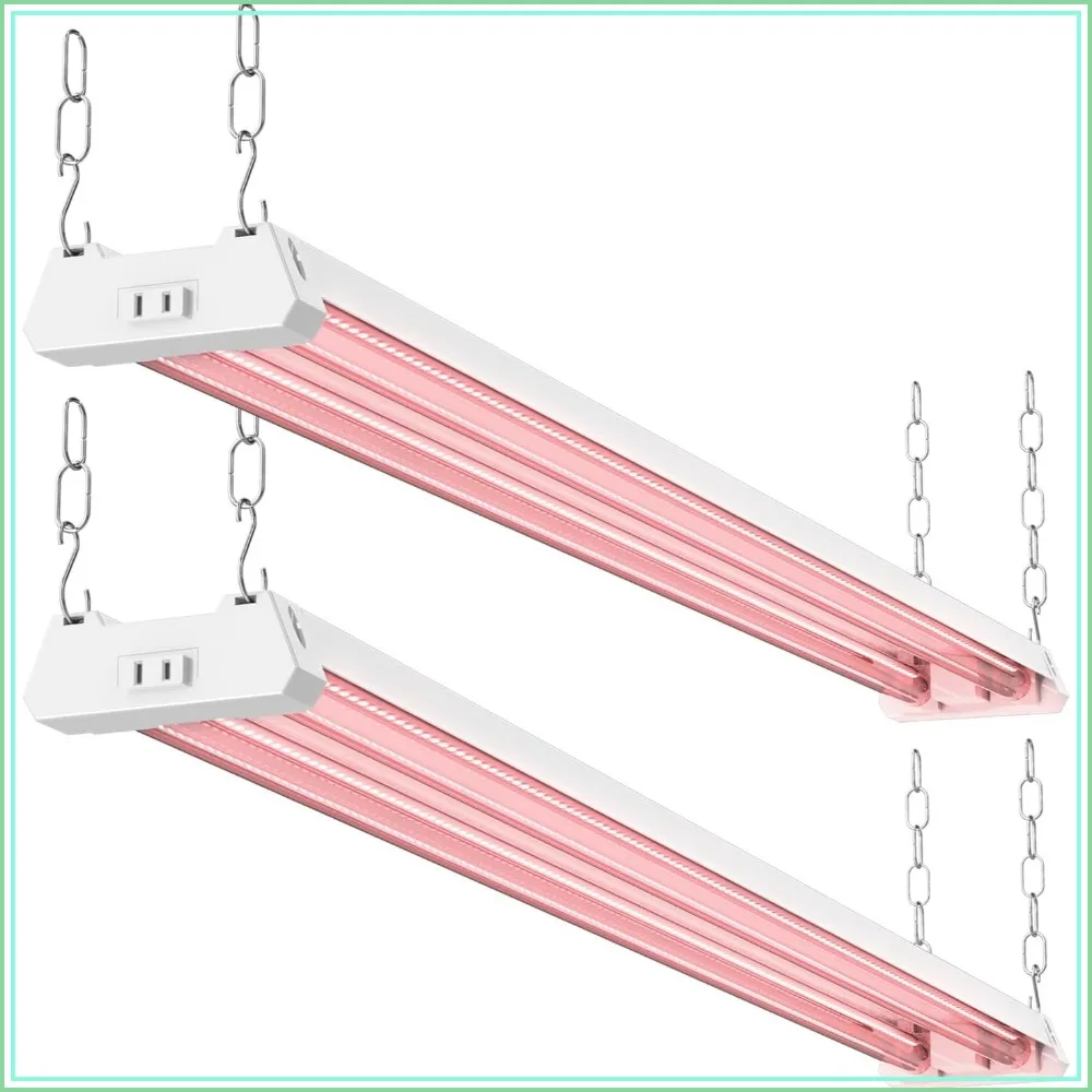 4FT LED Grow Light for Indoor Plants 40W, Full Spectrum, Hanging Suspended Fixture, Linkable, Plug in, Greenhouse Year Round for Seedlings Vegetables Flowers 2 Pack
4FT LED Grow Light for Indoor Plants 40W, Full Spectrum, Hanging Suspended Fixture, Linkable, Plug in, Greenhouse Year Round for Seedlings Vegetables Flowers 2 Pack
