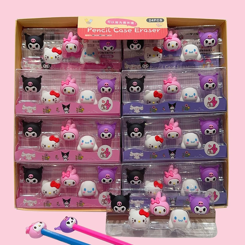 24box Sanrio Eraser Pencil Cap Cute Hello Kitty Melody Cinnamoroll Kuromi Student Stationery Pencil Case Eraser School Supplies
24box Sanrio Eraser Pencil Cap Cute Hello Kitty Melody Cinnamoroll Kuromi Student Stationery Pencil Case Eraser School Supplies