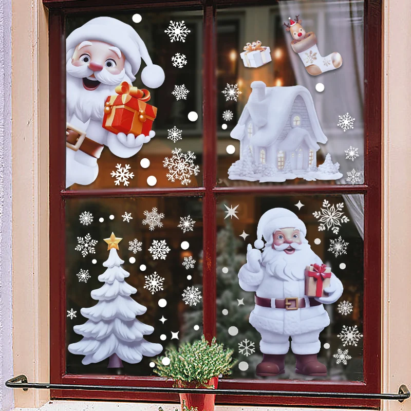 9Sheets Christmas Window Stickers Cartoon Santa Claus Snowman EIK PVC Glass Stickers Xmas New Year 2025 Navidad Noel Party Decor
9Sheets Christmas Window Stickers Cartoon Santa Claus Snowman EIK PVC Glass Stickers Xmas New Year 2025 Navidad Noel Party Decor