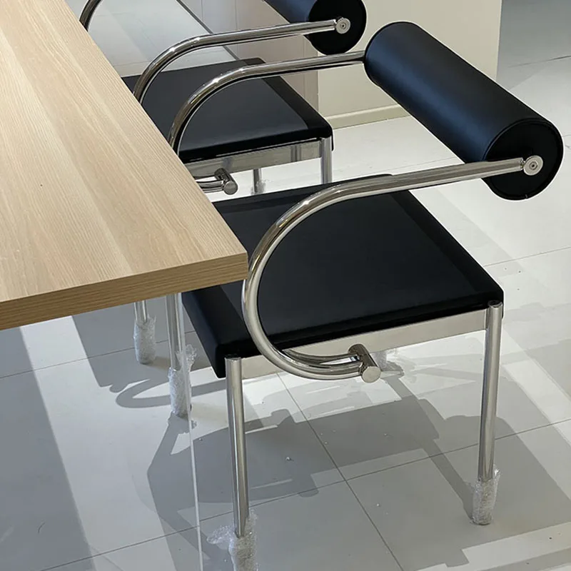 Mid-Century Designer Chair Industrial Metal Dining Seat Bedroom Vanity Stool with Backrest Stainless Steel Office Chair for Home
Mid-Century Designer Chair Industrial Metal Dining Seat Bedroom Vanity Stool with Backrest Stainless Steel Office Chair for Home
