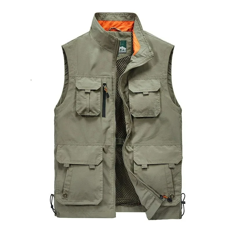 Spring Autumn Men's Vest New Solid Color Loose Thin style Outdoor Fishing Sports Stand up Collar Coat Men's Kan Shoulder Jacket
Spring Autumn Men's Vest New Solid Color Loose Thin style Outdoor Fishing Sports Stand up Collar Coat Men's Kan Shoulder Jacket