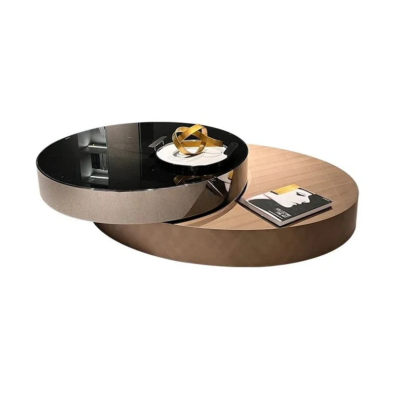 Italian simple luxury natural marble coffee table modern light luxury high-end household stainless steel rotating coffee table
Italian simple luxury natural marble coffee table modern light luxury high-end household stainless steel rotating coffee table