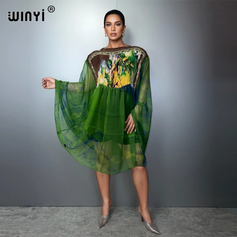 WINYI Women's Africa Pleated Casual Top Elastic Cape Jacket Summer Poncho Beach Cover up Cloak Evening Dress
WINYI Women's Africa Pleated Casual Top Elastic Cape Jacket Summer Poncho Beach Cover up Cloak Evening Dress