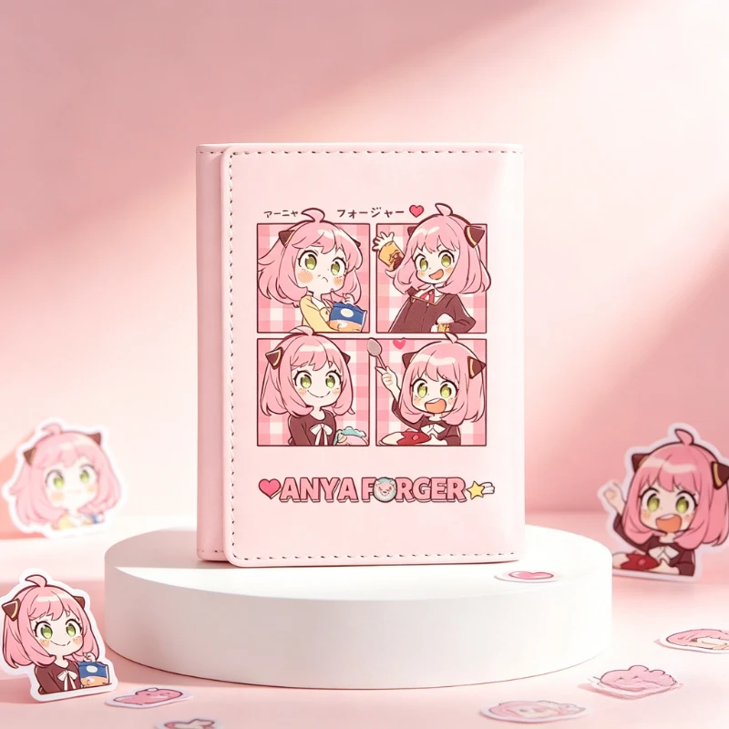 Spy Family Anya Forger cartoon cute tri-fold wallet kawaii 2D girl coin purse card holder wallet anime merchandise wholesale
Spy Family Anya Forger cartoon cute tri-fold wallet kawaii 2D girl coin purse card holder wallet anime merchandise wholesale