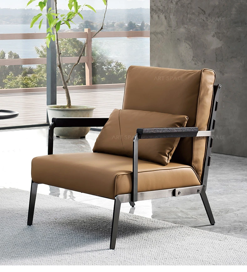 Italian Minimalist Leather Single Leisure Chair Modern Minimalist Solid Wood Sofa Retro Book Chair
Italian Minimalist Leather Single Leisure Chair Modern Minimalist Solid Wood Sofa Retro Book Chair