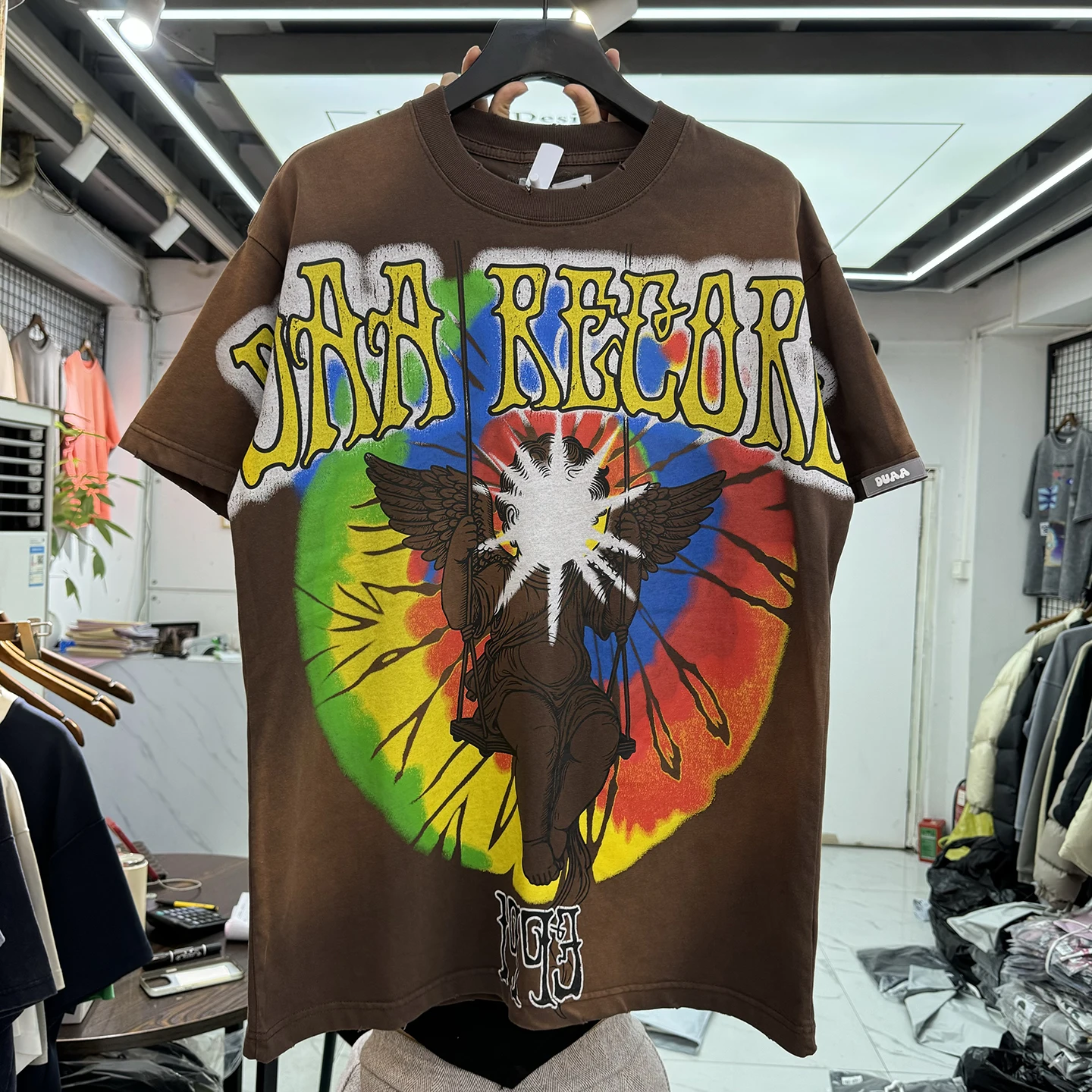 Retro High Street Half Sleeve T-Shirt Fun Print Washed Loose Short Sleeve Cotton round Neck American Style for Men And Women
Retro High Street Half Sleeve T-Shirt Fun Print Washed Loose Short Sleeve Cotton round Neck American Style for Men And Women
