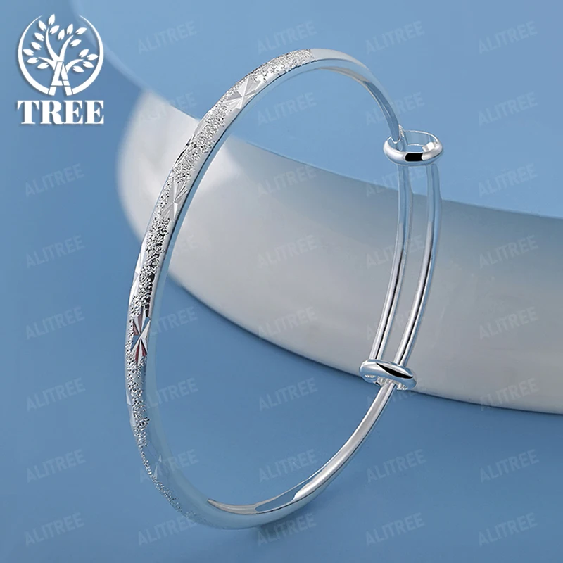 925 Sterling Silver Round Adjustable Opening Bangle For Men Women Birthday Wedding Party Fashion Fine Jewelry Gift Accessories
925 Sterling Silver Round Adjustable Opening Bangle For Men Women Birthday Wedding Party Fashion Fine Jewelry Gift Accessories