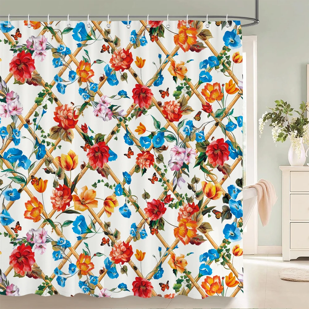 1Pcs Watercolor flower and bird leaves printed fabric waterproof shower curtain, home decoration bathroom curtain, with hooks
1Pcs Watercolor flower and bird leaves printed fabric waterproof shower curtain, home decoration bathroom curtain, with hooks