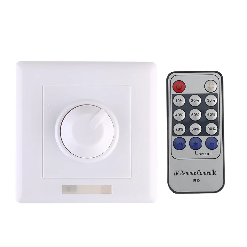 High Voltage Infrared 14-Key Triac Dimmer Remote Knob Led Dimmer Switch AC110V ~ 240V for Dimmable Bulb
High Voltage Infrared 14-Key Triac Dimmer Remote Knob Led Dimmer Switch AC110V ~ 240V for Dimmable Bulb