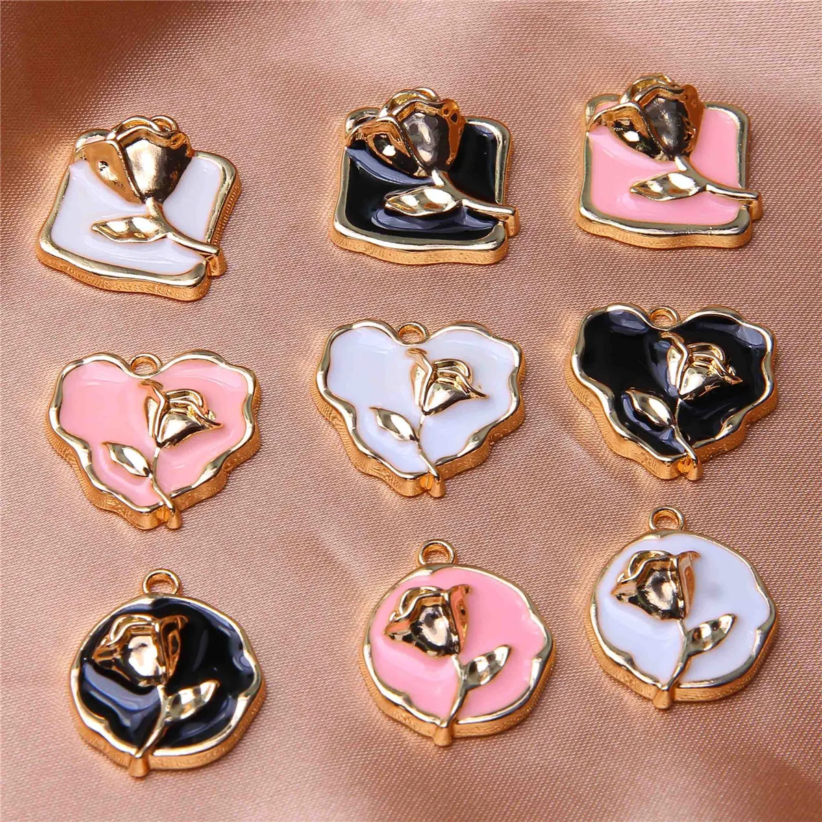 10pcs alloy drip oil rose DIY handmade materials earrings necklace pendant jewelry accessories
10pcs alloy drip oil rose DIY handmade materials earrings necklace pendant jewelry accessories