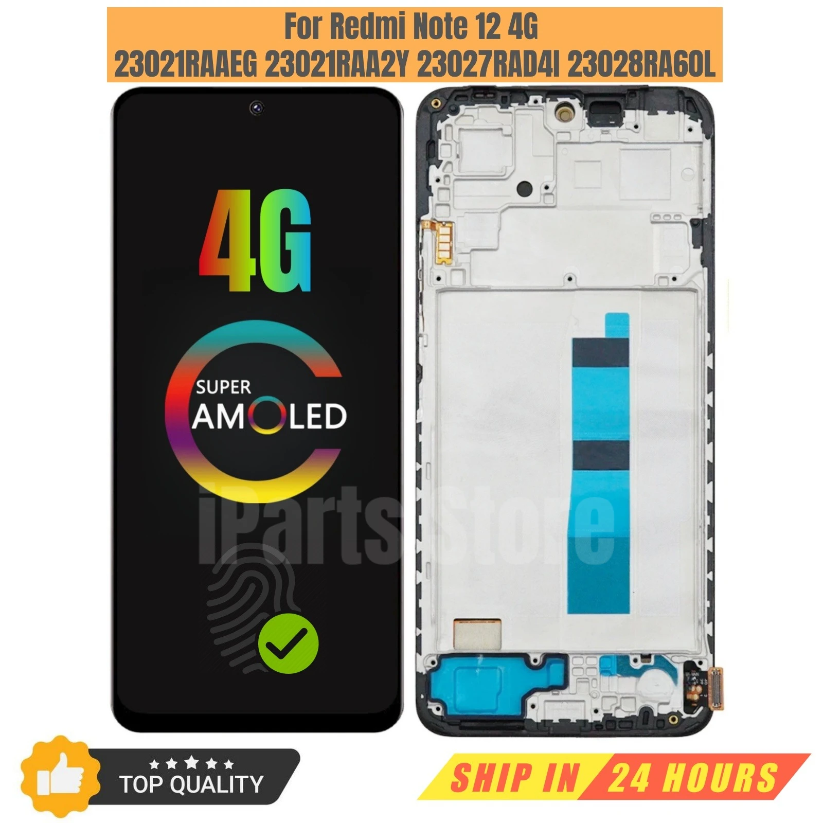 Новый дисплей iParts для Redmi Note 12 4G 23021RAAEG 23021RAA2Y 23027RAD4I 23028RA60L AMOLED сенсорный экран с рамкой в сборе OEM
Новый дисплей iParts для Redmi Note 12 4G 23021RAAEG 23021RAA2Y 23027RAD4I 23028RA60L AMOLED сенсорный экран с рамкой в сборе OEM
