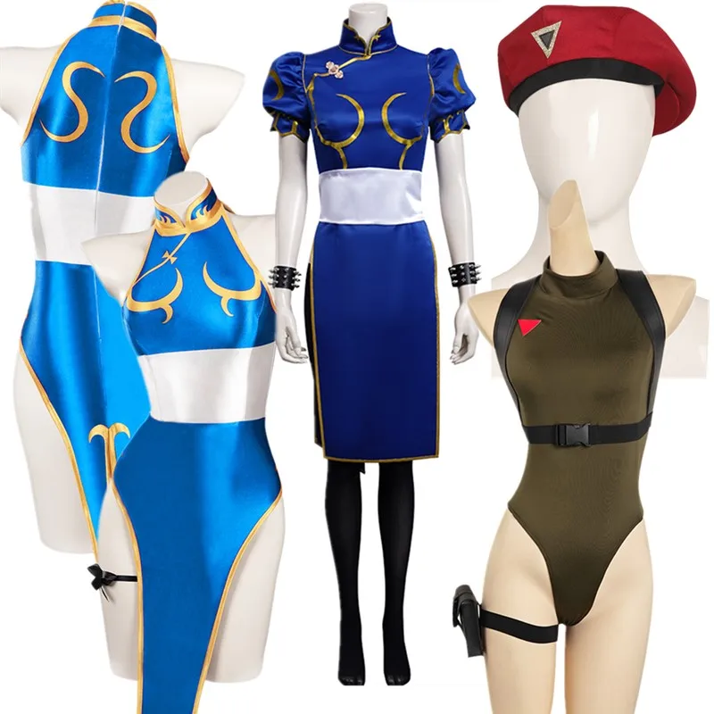 Костюм для косплея Fighter Cammy Chunli, комбинезон для взрослых и женщин, шляпа, платье Cheongsam, наряды с поясом, карнавальный костюм на Хэллоуин 
Костюм для косплея Fighter Cammy Chunli, комбинезон для взрослых и женщин, шляпа, платье Cheongsam, наряды с поясом, карнавальный костюм на Хэллоуин