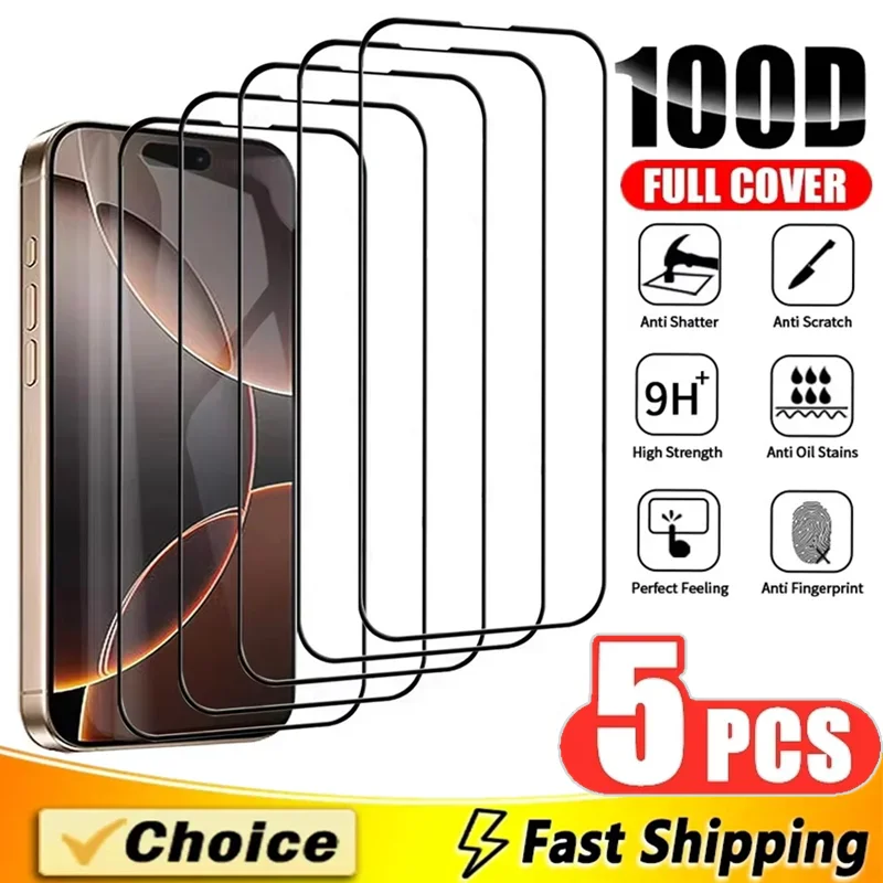 5Pcs 100D Tempered Glass For iPhone 16 13 11 12 14 15 Pro Max Mini Screen Protector For IPhone 16E XR X XS MAX 7 8 16 Plus Glass
5Pcs 100D Tempered Glass For iPhone 16 13 11 12 14 15 Pro Max Mini Screen Protector For IPhone 16E XR X XS MAX 7 8 16 Plus Glass