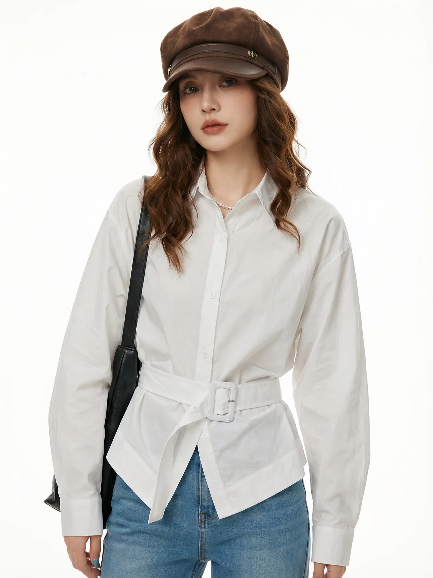 BW Loose Sle High nce Lazy Chic Waist Belted irt Women's Casual Long Sve Anti-Wrinkle Regular Fit Pure Color
BW Loose Sle High nce Lazy Chic Waist Belted irt Women's Casual Long Sve Anti-Wrinkle Regular Fit Pure Color