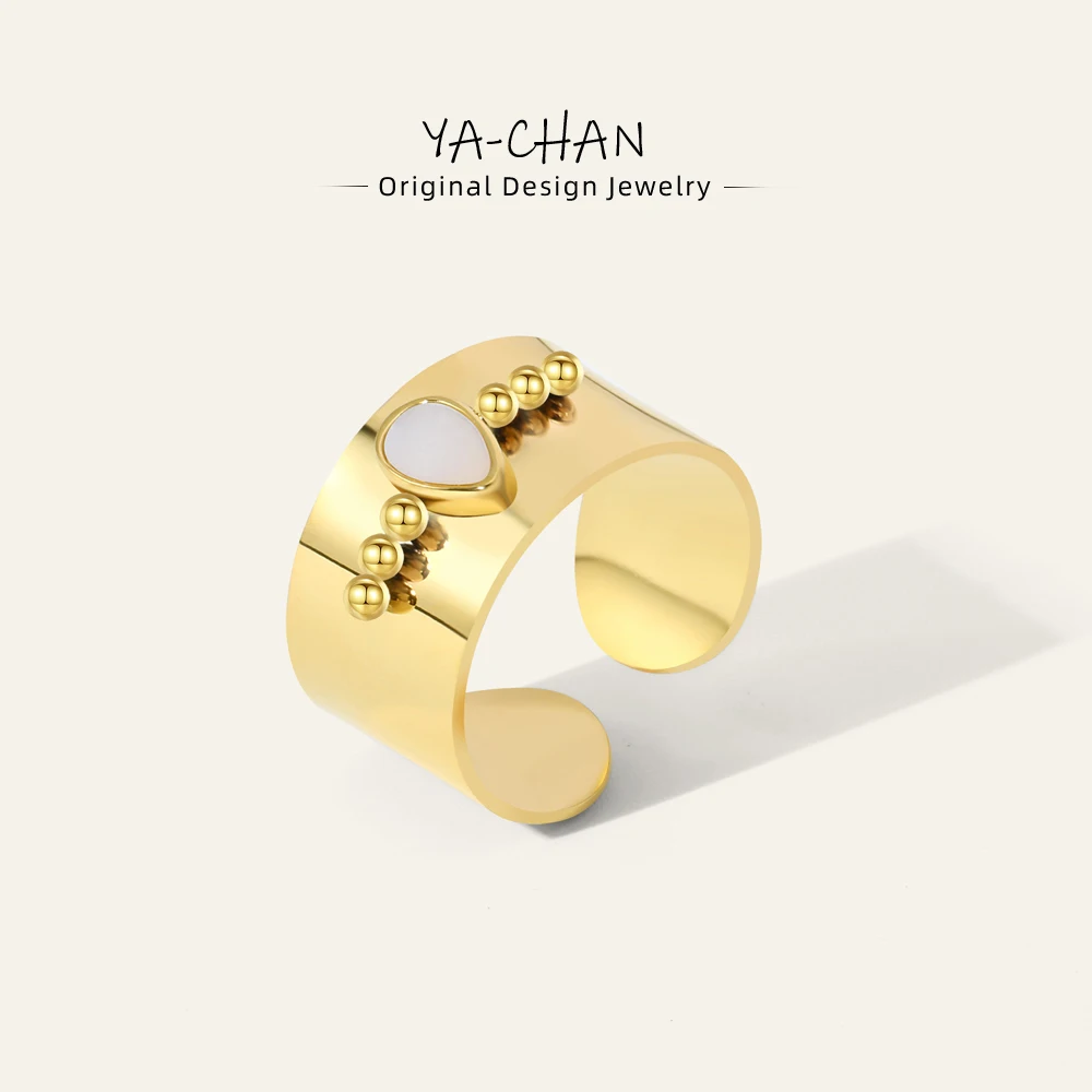 YACHAN Trendy Stainless Steel Rings for Women 18K Gold Plated Chic White Shell Tarnish Free Jewelry Waterproof
YACHAN Trendy Stainless Steel Rings for Women 18K Gold Plated Chic White Shell Tarnish Free Jewelry Waterproof