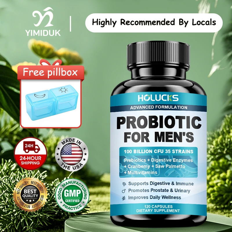 HOLUCKS Complete Men's Probiotic Supplement, Support Gut Health, Immune Protection, Prostate Function & Overall Body Wellness
HOLUCKS Complete Men's Probiotic Supplement, Support Gut Health, Immune Protection, Prostate Function & Overall Body Wellness