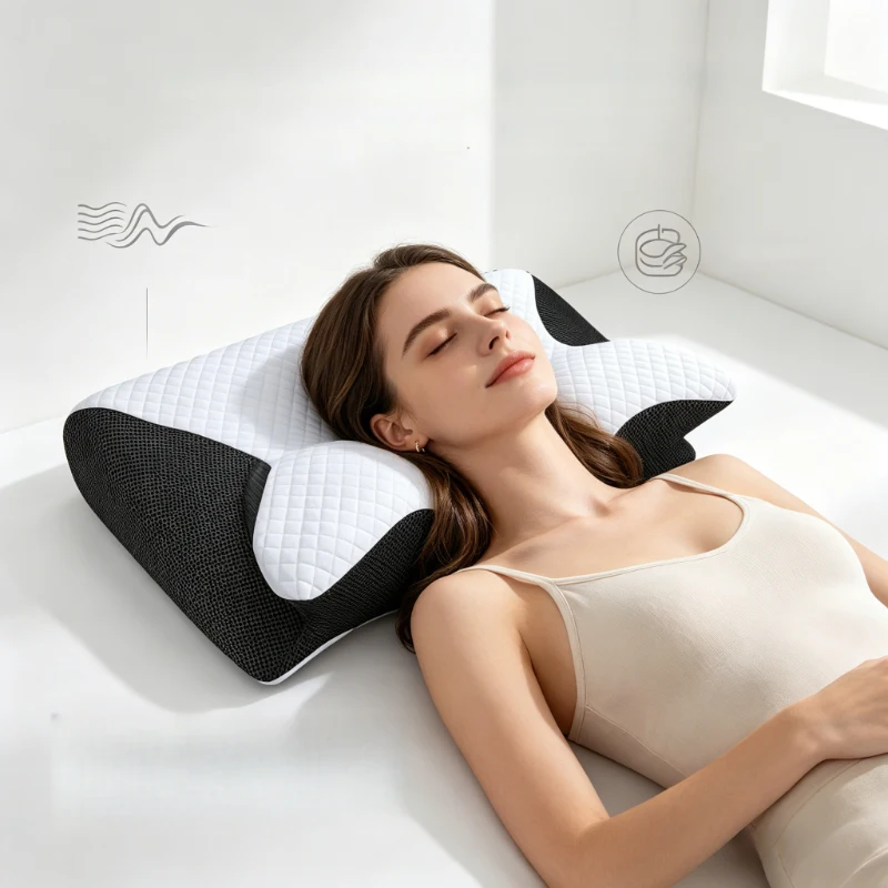 Butterfly Memory Foam Neck Pillow, Slow Rebound Cervical Orthopedic Sleep Pillow, Ergonomic Neck Massage Bed Pillow
Butterfly Memory Foam Neck Pillow, Slow Rebound Cervical Orthopedic Sleep Pillow, Ergonomic Neck Massage Bed Pillow