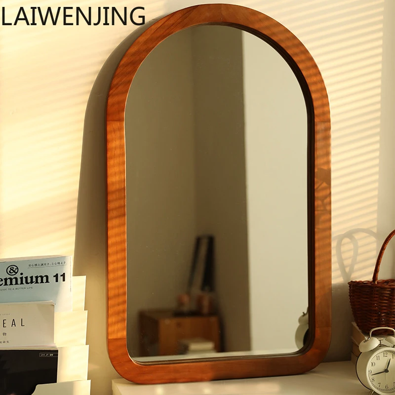 HLZ Wooden Makeup Mirror Vertical Special-shaped Arch Mirror Nordic Light Luxury Retro Decorative Mirror Design Entrance
HLZ Wooden Makeup Mirror Vertical Special-shaped Arch Mirror Nordic Light Luxury Retro Decorative Mirror Design Entrance