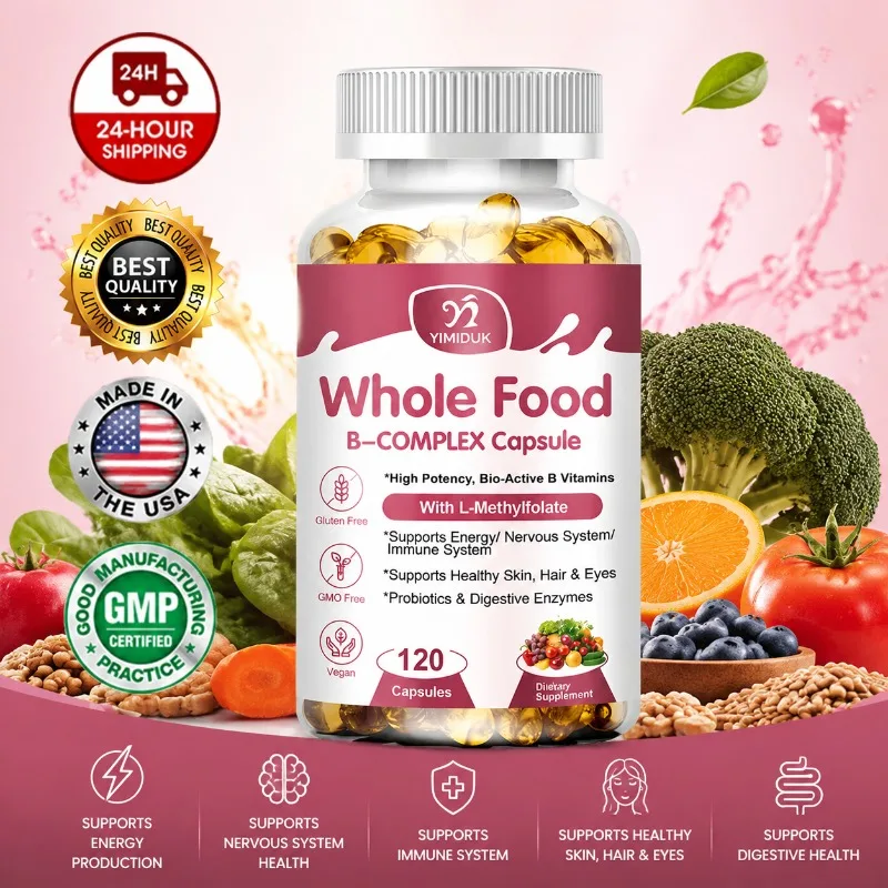 Premium B-Complex Formula, with L-Methylfolate & Enzymes, Support Nervous Function, Immunity & Digestive Health
Premium B-Complex Formula, with L-Methylfolate & Enzymes, Support Nervous Function, Immunity & Digestive Health