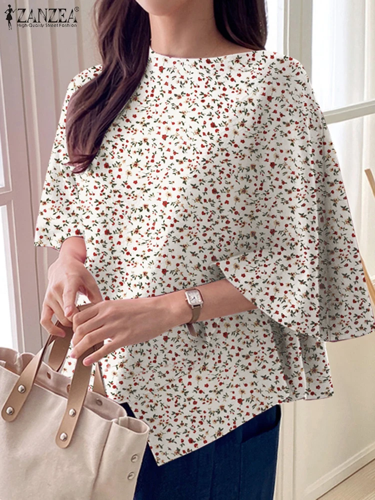 ZANZEA Vintage Blusas Women Floral Printed Tops Summer 3/4 Bat-wing Sleeve Tunics 2025 Casual O-Neck Pullover Oversized
ZANZEA Vintage Blusas Women Floral Printed Tops Summer 3/4 Bat-wing Sleeve Tunics 2025 Casual O-Neck Pullover Oversized