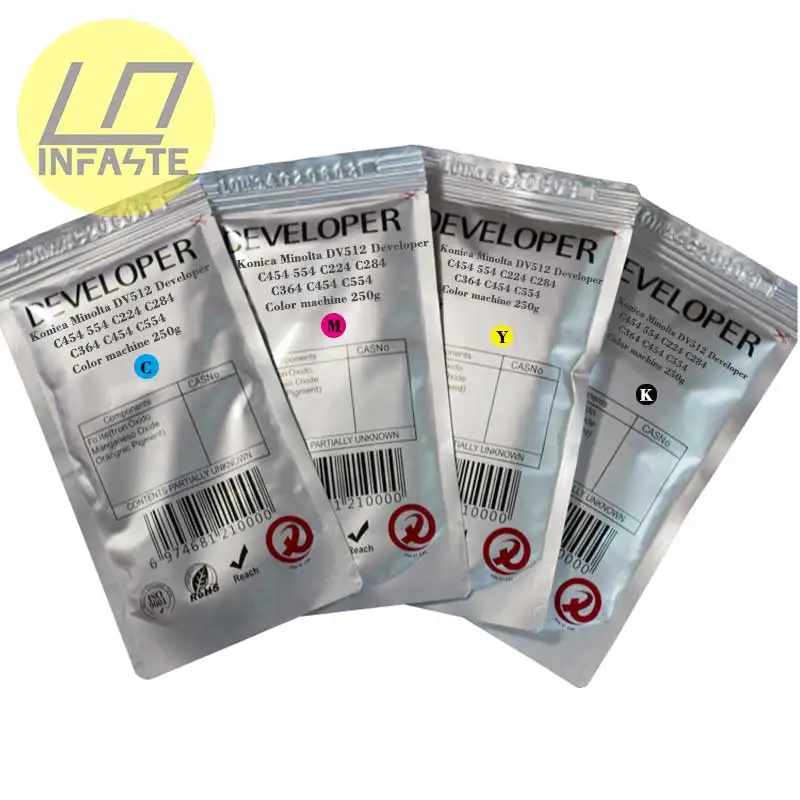 High quality DV512 Developer powder 210g OEM for Konica Minolta C454 554 C224 C284 C364 C454 C554 Iron Powder Photocopy Machine
High quality DV512 Developer powder 210g OEM for Konica Minolta C454 554 C224 C284 C364 C454 C554 Iron Powder Photocopy Machine
