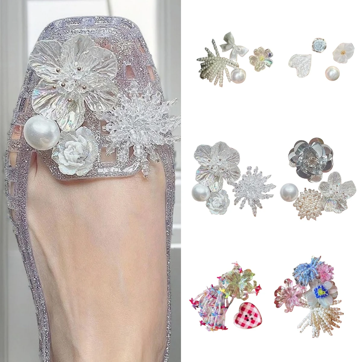 Flower Shoe Buckles Crystal Shoe Clips Shiny Shoe Ornaments Tassel Pendant Fashion Heavy-Work Beaded Cool Shoes Accessories
Flower Shoe Buckles Crystal Shoe Clips Shiny Shoe Ornaments Tassel Pendant Fashion Heavy-Work Beaded Cool Shoes Accessories