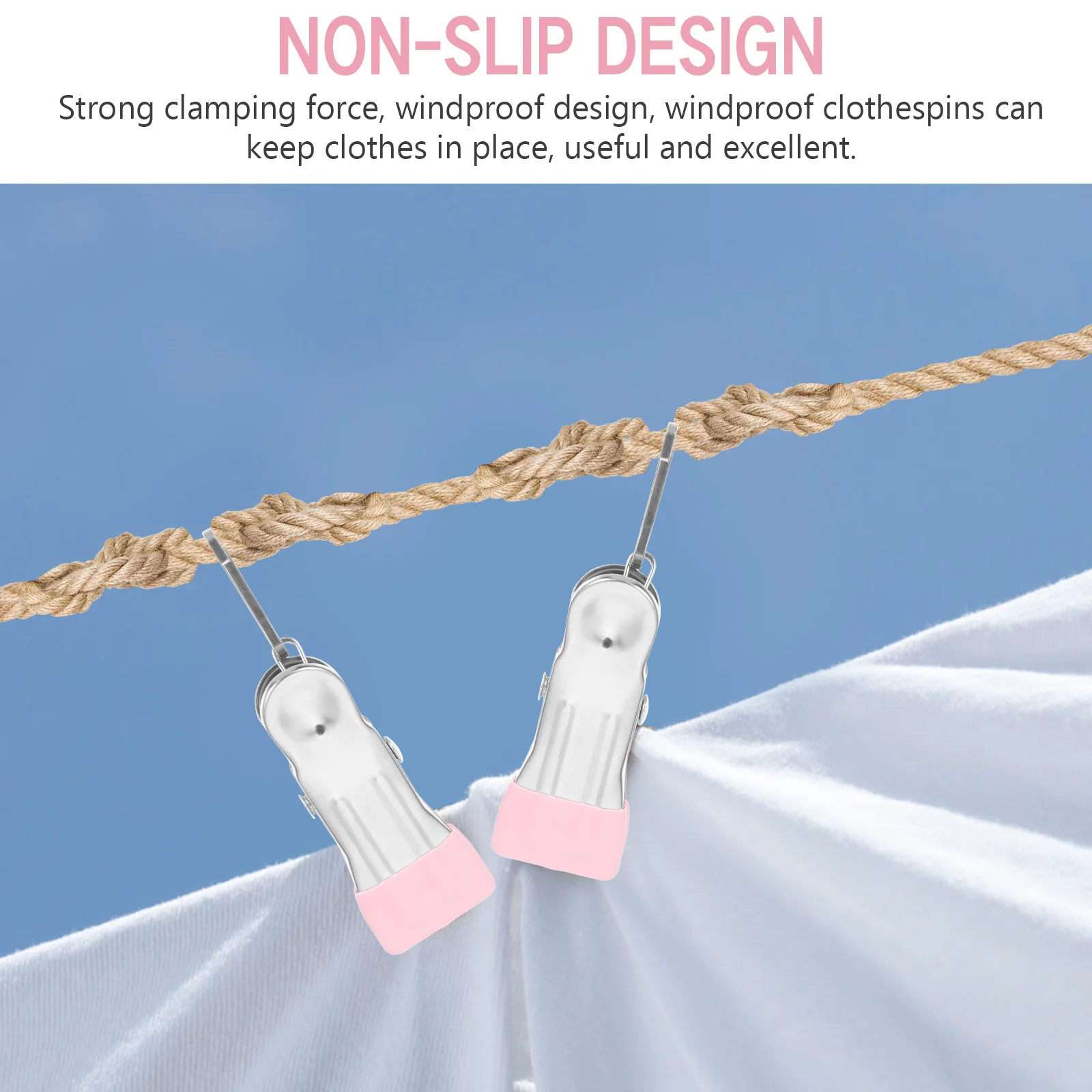 20Pcs Multipurpose Windproof Clothespins Strong Grip Laundry Clips for Shirts Pants Socks Quilts Beach Towels Hanging
20Pcs Multipurpose Windproof Clothespins Strong Grip Laundry Clips for Shirts Pants Socks Quilts Beach Towels Hanging
