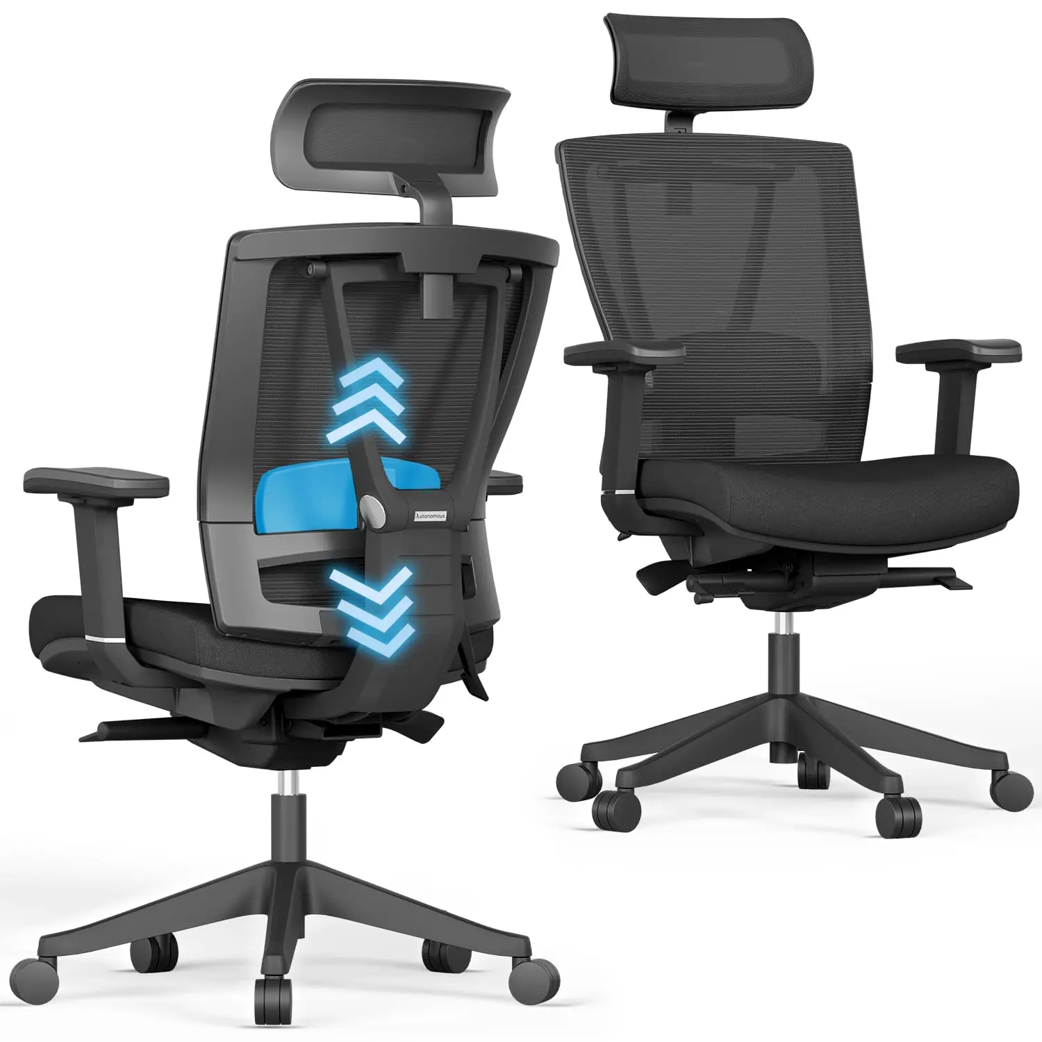 Эргономичное офисное кресло ErgoChair Pro Black Foam для снятия боли в спине, с регулируемой поясничной опорой, подголовником, увеличенной подушкой и возможностью индивидуальной настройки.
Эргономичное офисное кресло ErgoChair Pro Black Foam для снятия боли в спине, с регулируемой поясничной опорой, подголовником, увеличенной подушкой и возможностью индивидуальной настройки.