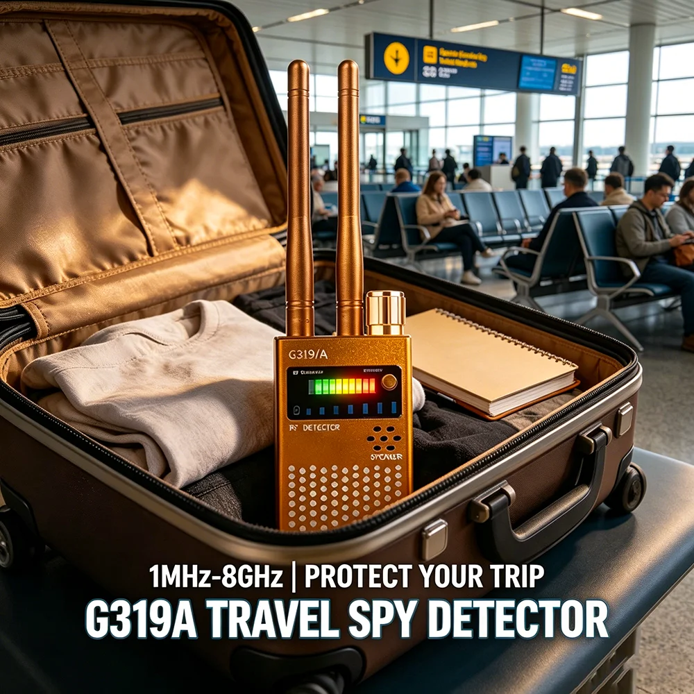 G319A Anti Spy Detector, 1-8GHz RF Bug Scanner, Hidden Camera Finder, GPS Tracker Detector, Portable Privacy, GSM WiFi