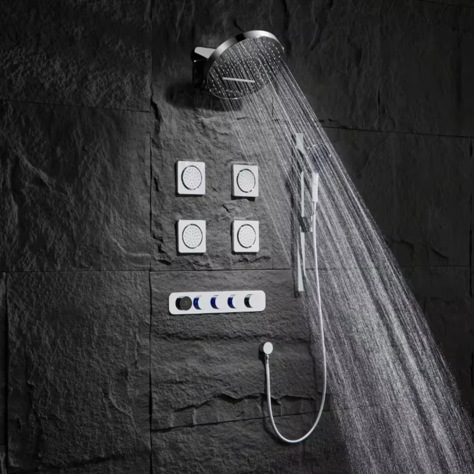 SUNDREAM Smart Thermostat Bath Faucet Matte Black Shower Faucet Shower System Thermostat Bathroom Shower Set
SUNDREAM Smart Thermostat Bath Faucet Matte Black Shower Faucet Shower System Thermostat Bathroom Shower Set