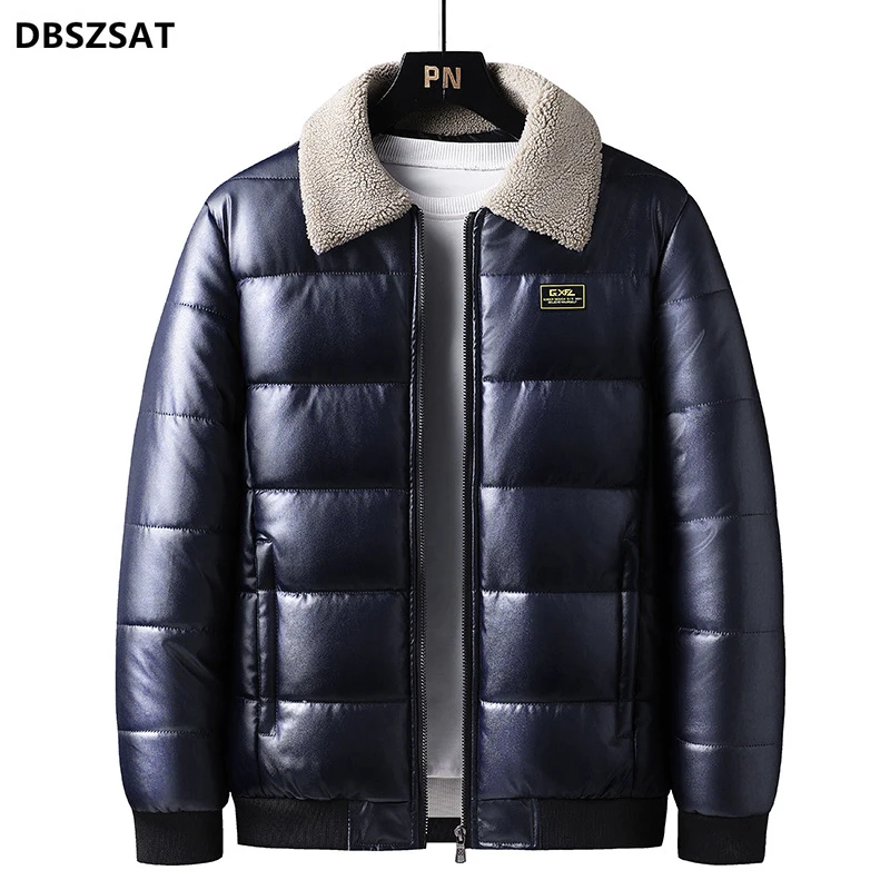 2023 Winter Men's Padded Jackets Casual Men Thermal Windbreaker Coats Fashion Man Thick Warm PU Leather Jackets Clothing
2023 Winter Men's Padded Jackets Casual Men Thermal Windbreaker Coats Fashion Man Thick Warm PU Leather Jackets Clothing