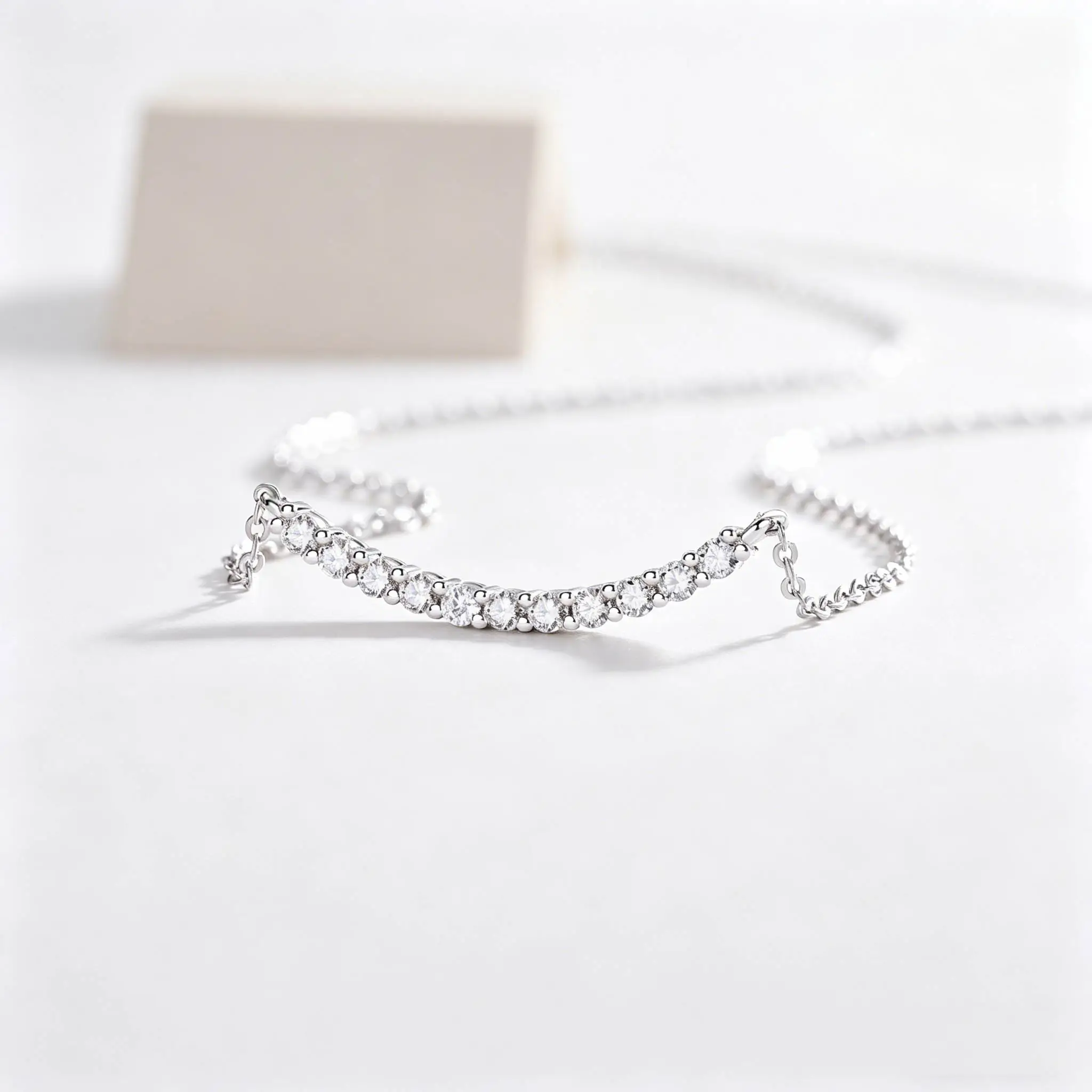 Sparkling Moissanite Smile Pendant Necklace S925 Silver Fine Jewelry Perfect Valentine Mother's Day Gift for Her
Sparkling Moissanite Smile Pendant Necklace S925 Silver Fine Jewelry Perfect Valentine Mother's Day Gift for Her