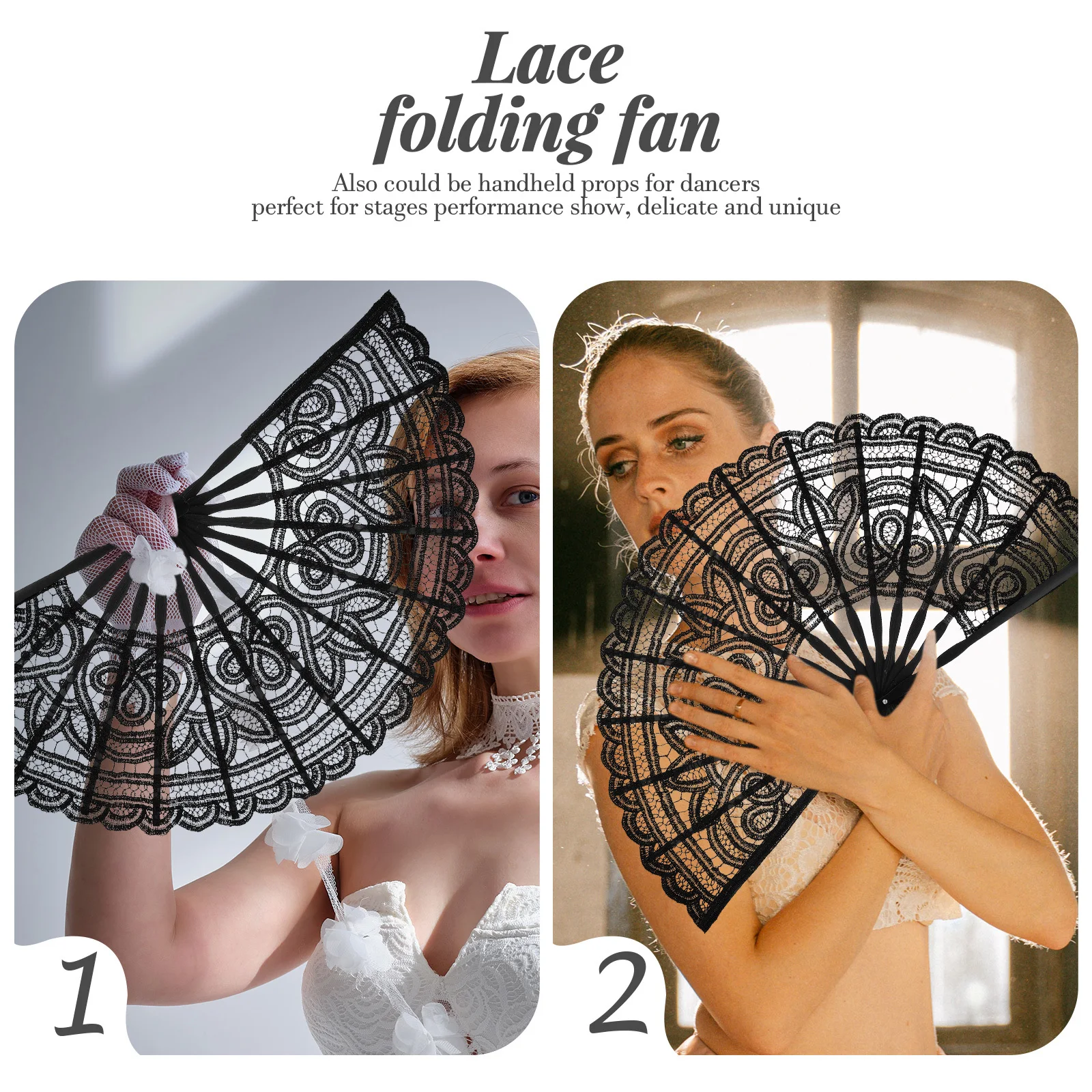 Lace Bamboo Folding Fan Delicate Lightweight Vintage Court Fan for Home Decoration and Performance Handheld Fans for Adults
Lace Bamboo Folding Fan Delicate Lightweight Vintage Court Fan for Home Decoration and Performance Handheld Fans for Adults