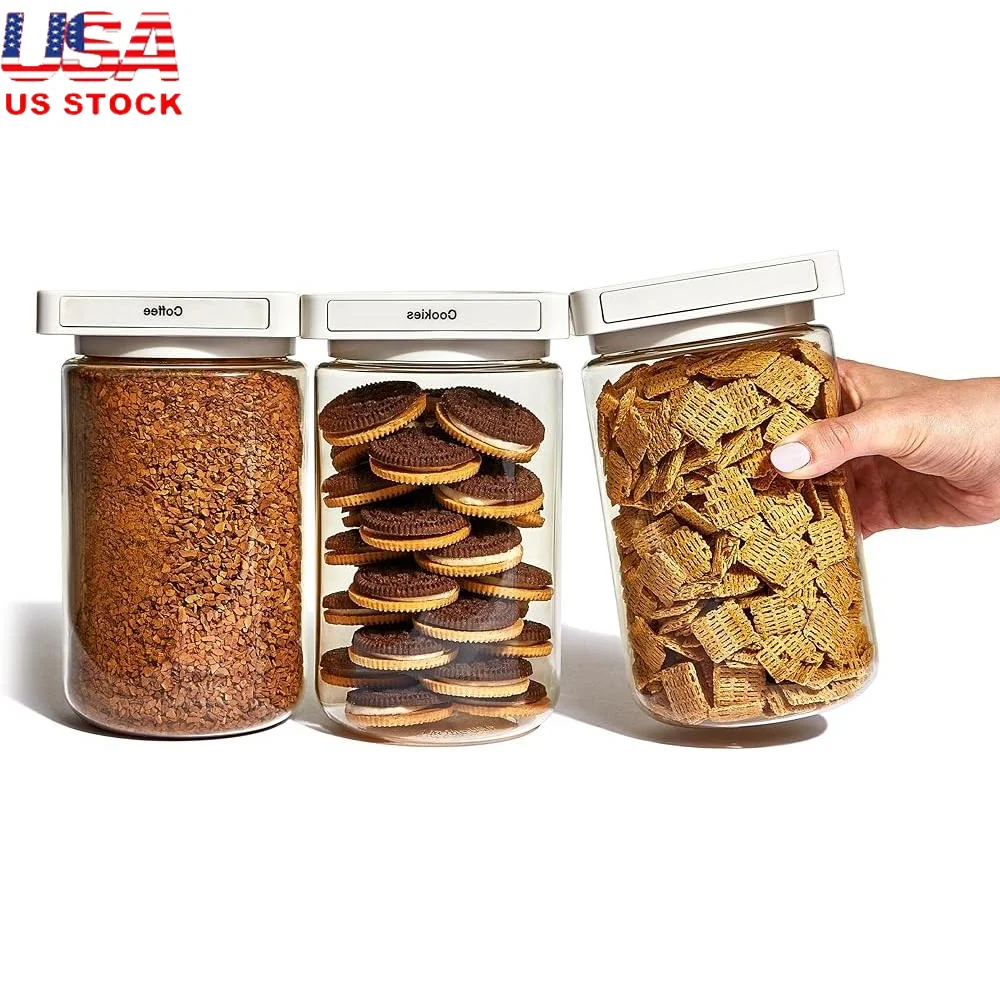 Magnetic Stackable Kitchen Storage Containers 3-Pack Organization Jars Food Safe Airtight Leakproof Customizable Labels Easy
Magnetic Stackable Kitchen Storage Containers 3-Pack Organization Jars Food Safe Airtight Leakproof Customizable Labels Easy