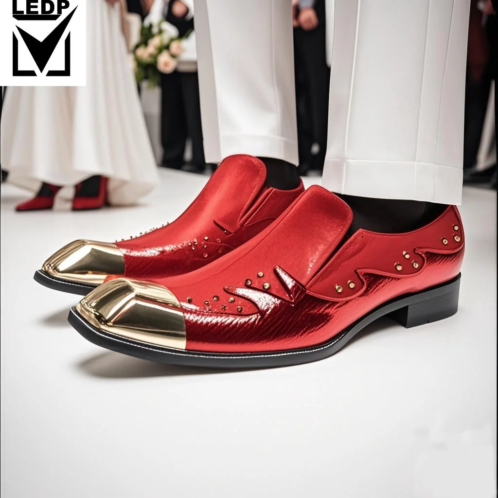 BOARD Spring Autumn Shoes for Men Metals Hat Square Head Commercial Affairs Socialize COW LEATHER Wedding Men's Shoes
BOARD Spring Autumn Shoes for Men Metals Hat Square Head Commercial Affairs Socialize COW LEATHER Wedding Men's Shoes