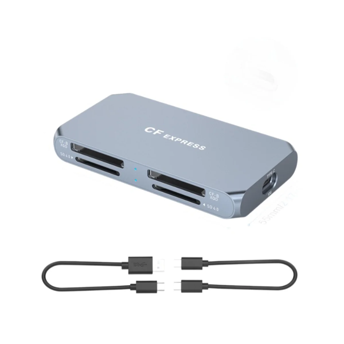 B74A 10Gbps High-Speed 4-in-1 CFexpress TypeB/XQD/SD4.0 Card Reader for Cameras 
B74A 10Gbps High-Speed 4-in-1 CFexpress TypeB/XQD/SD4.0 Card Reader for Cameras