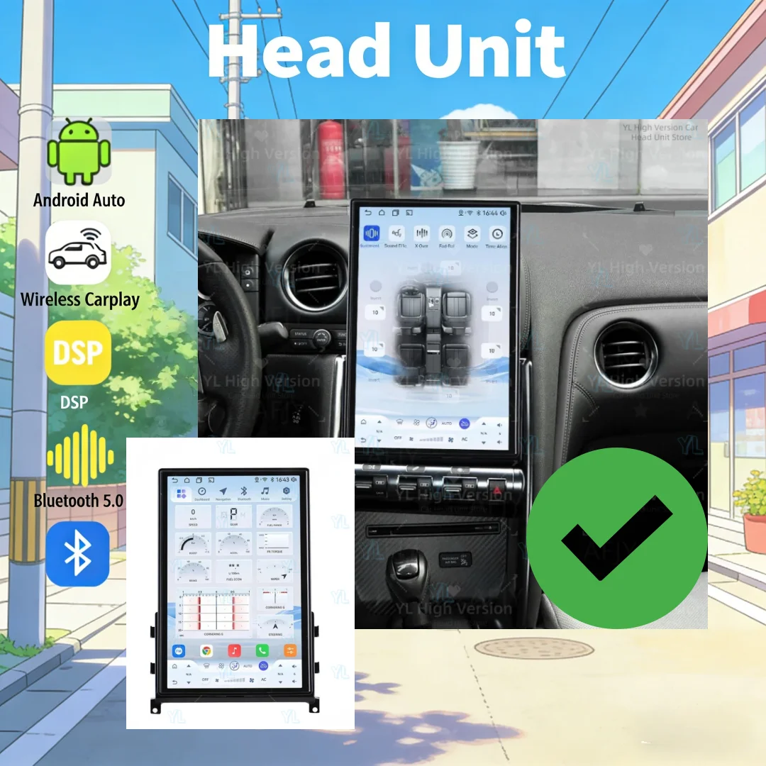 14.5inch Android Auto Car Radio For Nissan GT-R GTR R35 2008-2016 Multimedia Player Wireless Carplay Stereo GPS 5G Head unit DSP
14.5inch Android Auto Car Radio For Nissan GT-R GTR R35 2008-2016 Multimedia Player Wireless Carplay Stereo GPS 5G Head unit DSP
