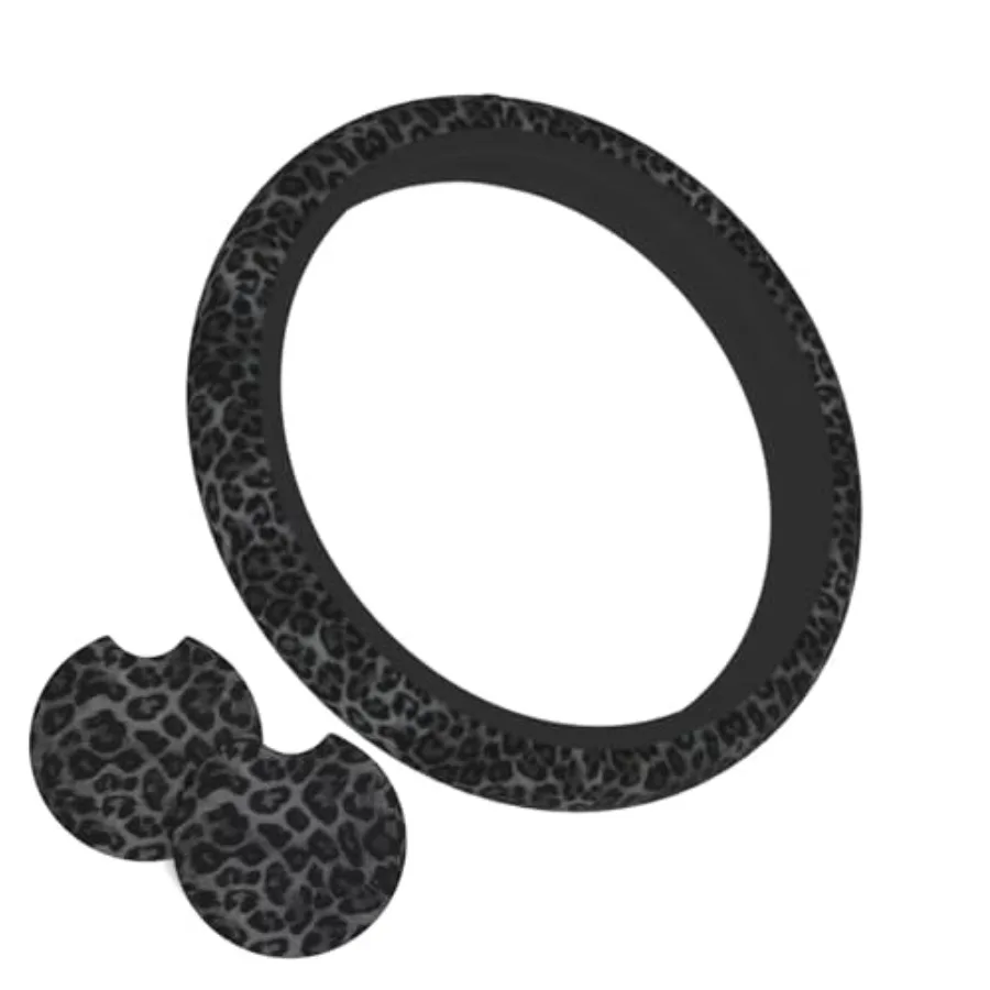 Black Leopard Print Steering Wheel Cover Black Cheetah Leopard Print Steering Wheel Cover Anti-Slip Breathable for 15 in Univer
Black Leopard Print Steering Wheel Cover Black Cheetah Leopard Print Steering Wheel Cover Anti-Slip Breathable for 15 in Univer
