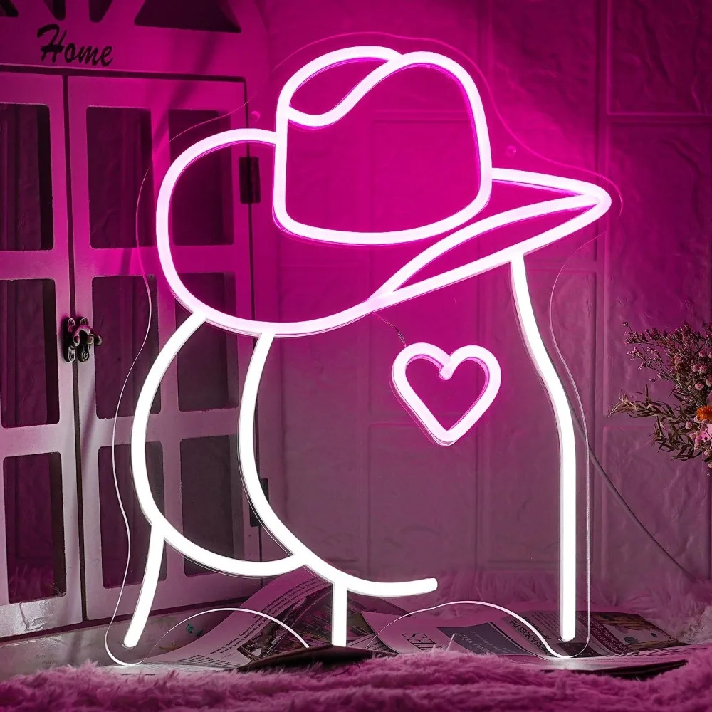 Cowboy Hat Neon Sign Buttocks LED Sign for Wall Decor USB Powered Pink White Sexy Neon Light for Gameroom Bedroom Livingroom Bar
Cowboy Hat Neon Sign Buttocks LED Sign for Wall Decor USB Powered Pink White Sexy Neon Light for Gameroom Bedroom Livingroom Bar