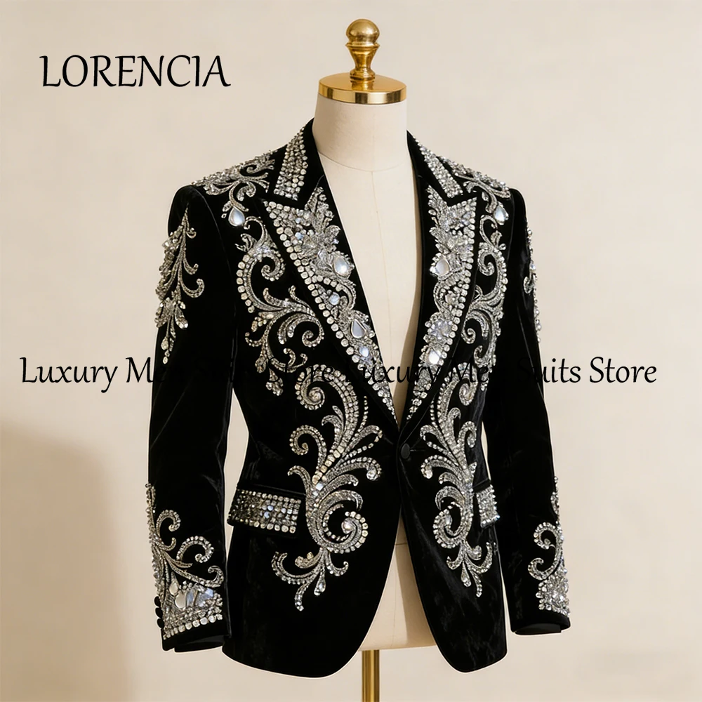 Блестящие ювелирные костюмы для мужчин, комплект из 2 предметов, однобортный комплект смокингов, наряды для свадебной вечеринки, пиджак, брюки по индивидуальному заказу, костюмы для мужчин
Блестящие ювелирные костюмы для мужчин, комплект из 2 предметов, однобортный комплект смокингов, наряды для свадебной вечеринки, пиджак, брюки по индивидуальному заказу, костюмы для мужчин