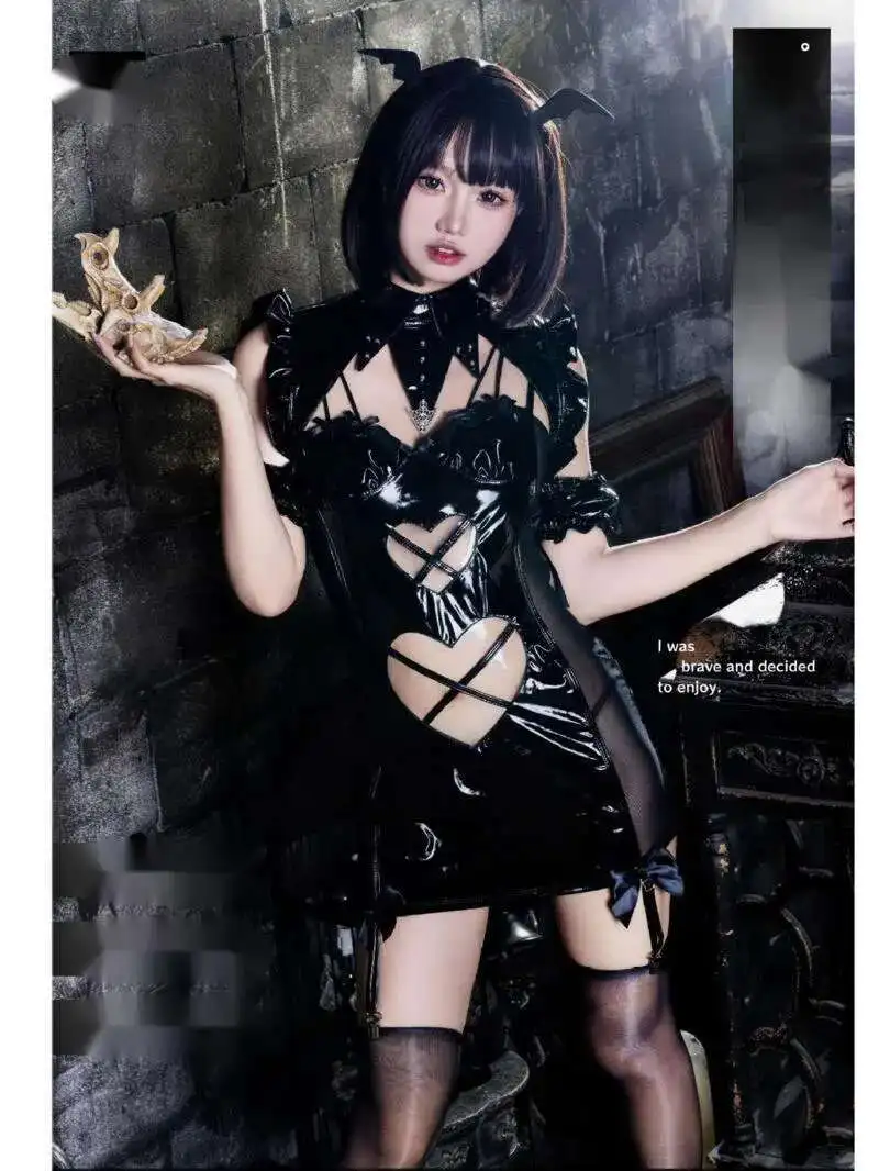 Devil Halloween Cos Patent Leather Anime Bat Devil Party Masquerade Dance Performance Clothes Sexy Dress Elegant Fashion 3O2Q
Devil Halloween Cos Patent Leather Anime Bat Devil Party Masquerade Dance Performance Clothes Sexy Dress Elegant Fashion 3O2Q