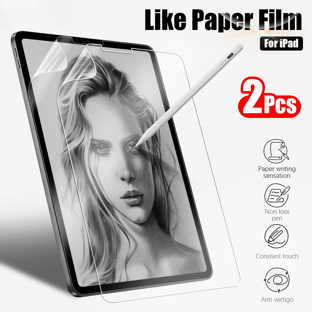 2PCS Paper Film Like For Ipad 10th Pro 13 11 M4 12.9 2024 Screen Protector For Ipad Air 5 4 3 2 1 Mini 6 7th 8th 9th Generation
2PCS Paper Film Like For Ipad 10th Pro 13 11 M4 12.9 2024 Screen Protector For Ipad Air 5 4 3 2 1 Mini 6 7th 8th 9th Generation